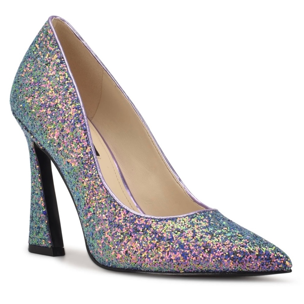 Nine West Trendz Pointy Toe Pumps glitter size 9.5